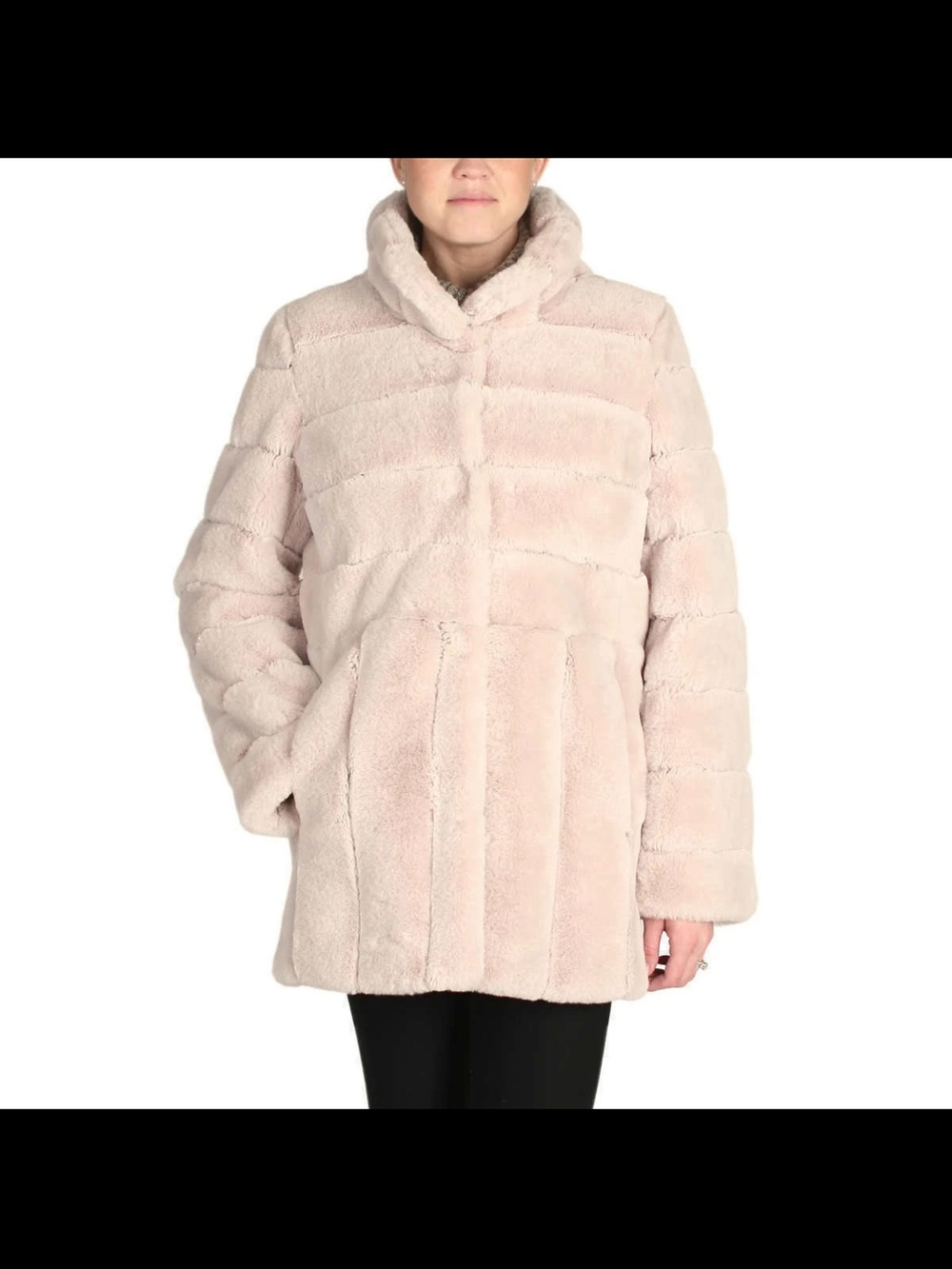 Kristen Blake Beige Faux Fur Coat